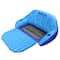 6ft. Inflatable Blue Love Seat Swimming Pool Float with Convertible Footrest